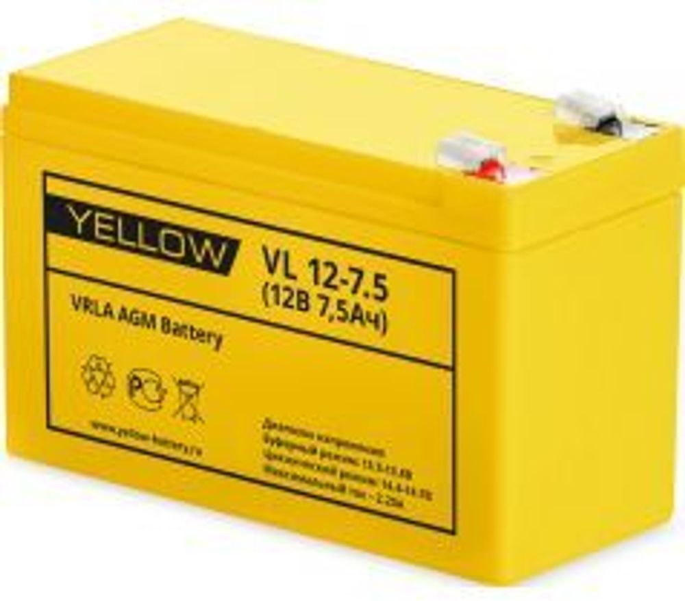 Аккумулятор YELLOW VL 12-7.5