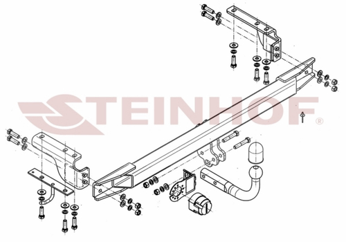 Фаркоп на Volvo XC70 2000-2007 (паспорт и сертификат в комплекте)(без электрики) Steinhof.V-288