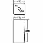 Раковина напольная SantiLine 40,5 SL-4013 белая