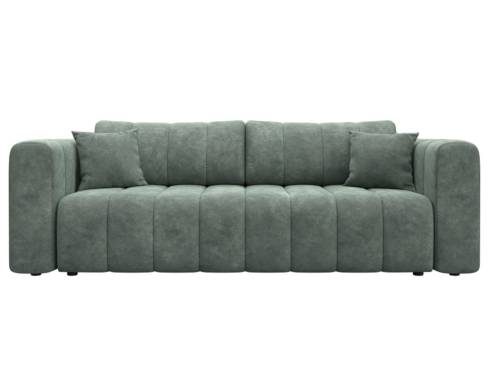 Диван прямой Лига-062 НПБ ВЕЛЮР BRUT 08 зеленый