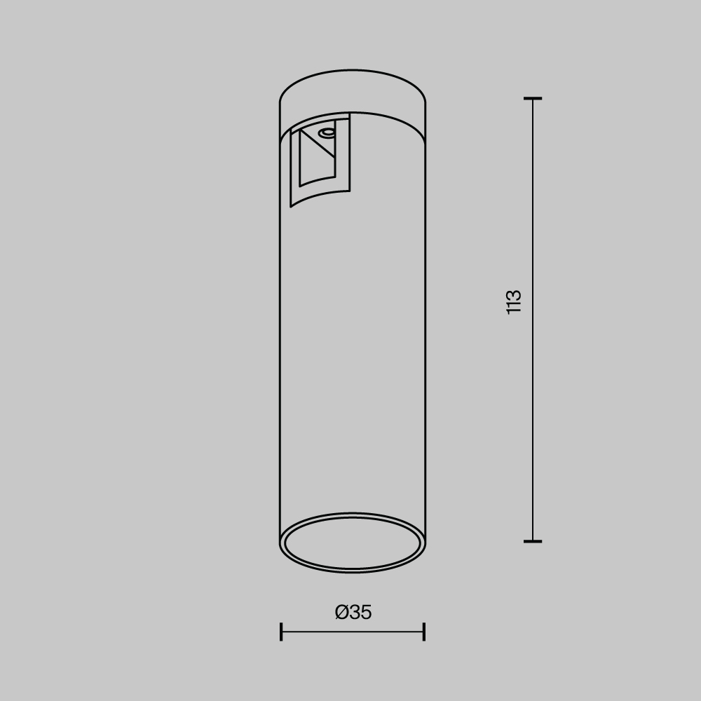 Трековый светильник Technical TR143-1-5W3K-W-PT
