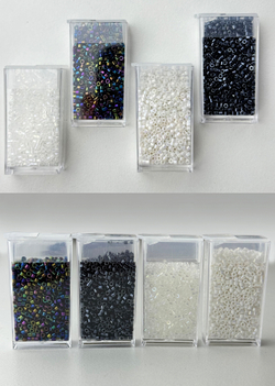 Бисер цилиндрический 2 мм, Набор 4 вида по 10 грамм