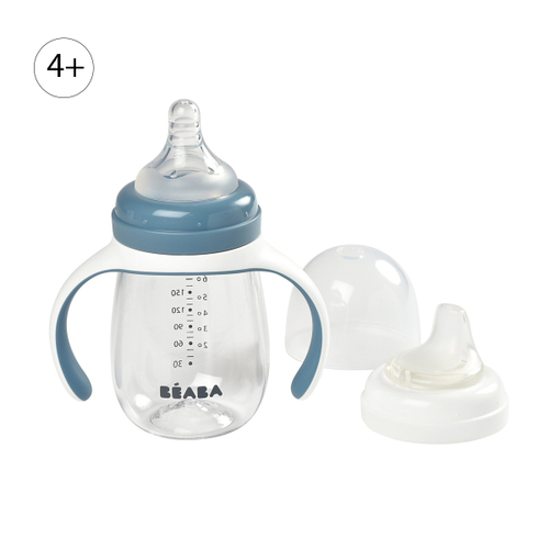 Детский поильник-непроливайка 2 в 1 BEABA, 210 мл голубой