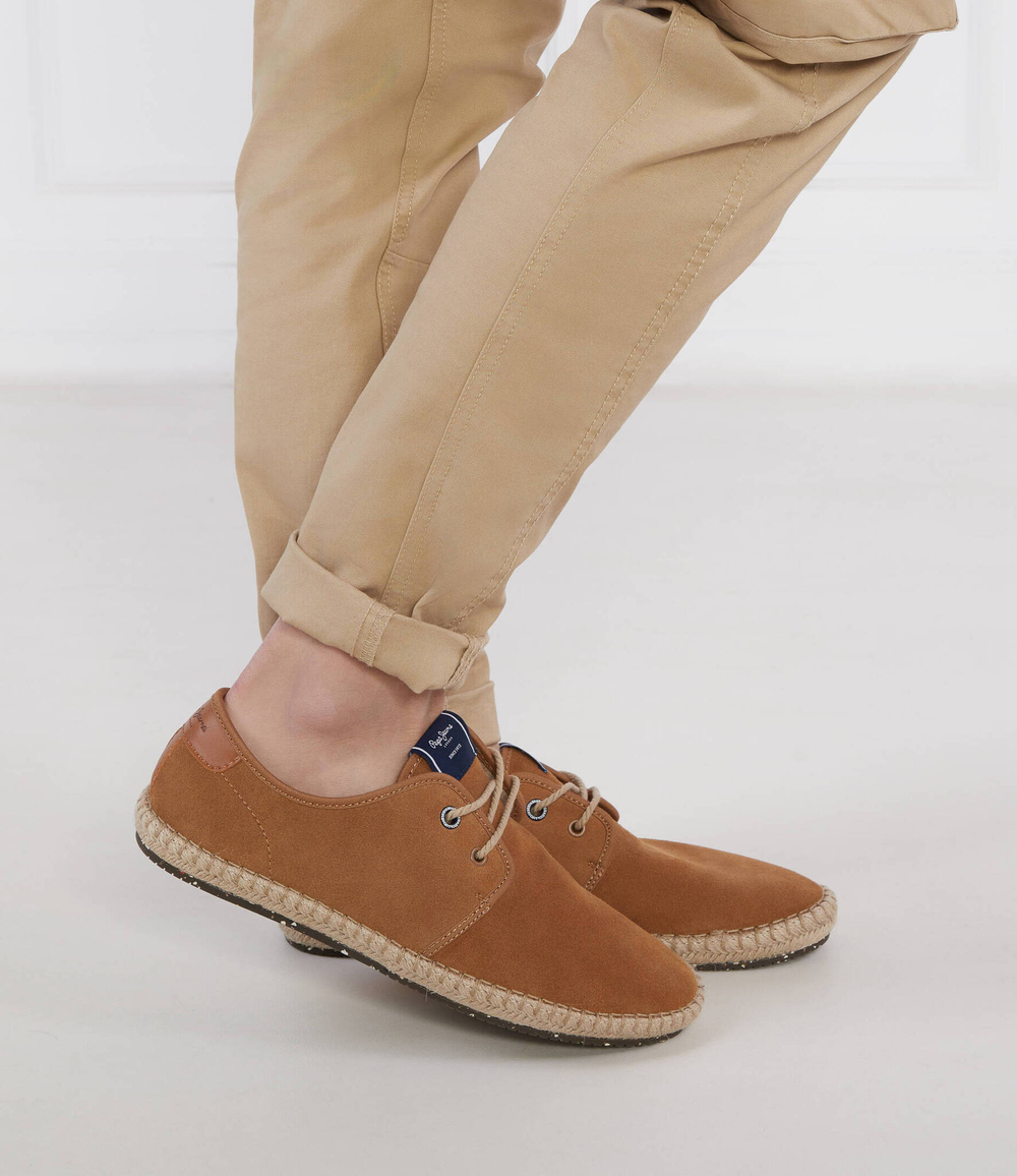 Кожаные эспадрильи tourist claic Pepe Jeans London - коричневый(PMS10314)