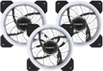 Комплект из 3 вентиляторов Alseye CRLS-300DS, 120мм, 700-1500rpm, 5-pin, белый-черный/ARGB, 62CFM, 30дБ, контроллер, пульт ДУ, антивибропрокладки, 2 ленты (AS.11.0014)