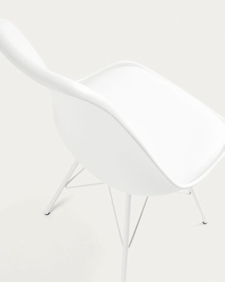 Стул Lars белый с металлическими ножками La Forma Испания 