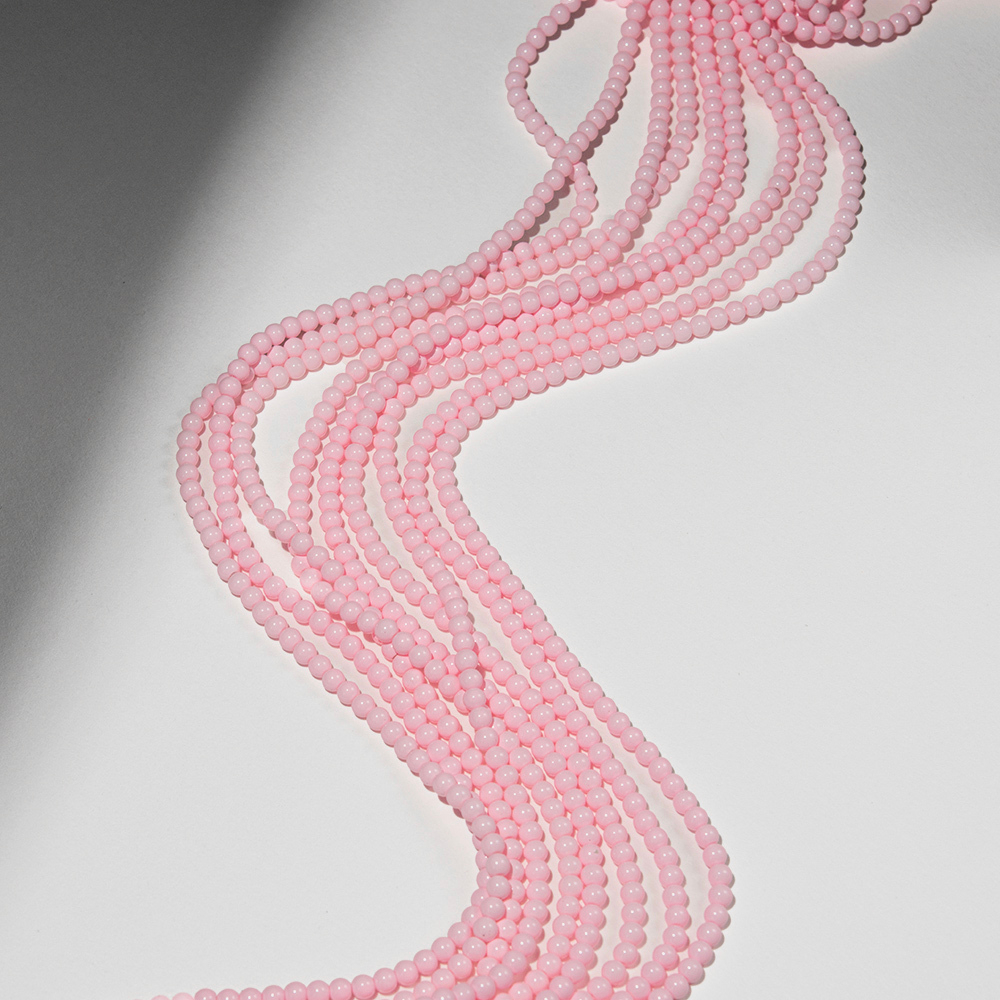 м4-рз "Майорка" шар 4мм розовый зефир, 40см