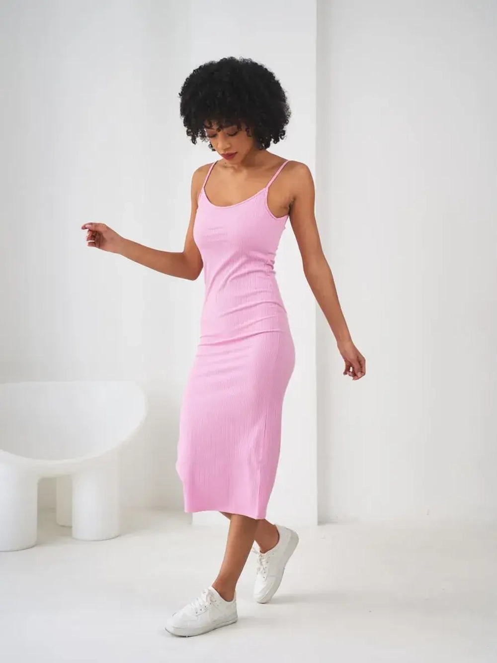 Платье летнее трикотажное лапша