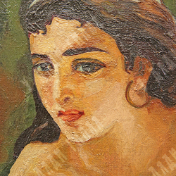 Н/х [Artamonov]. Купальщица после ванны. Холст, масло, 1942