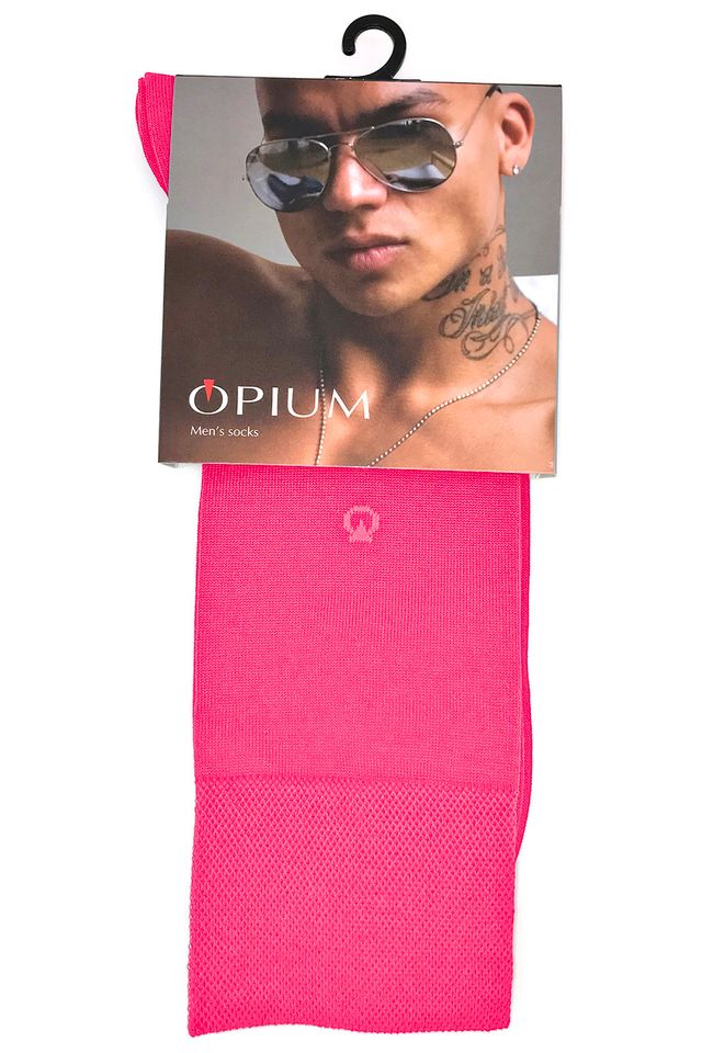 Розовые мужские носки из мерсеризованного хлопка