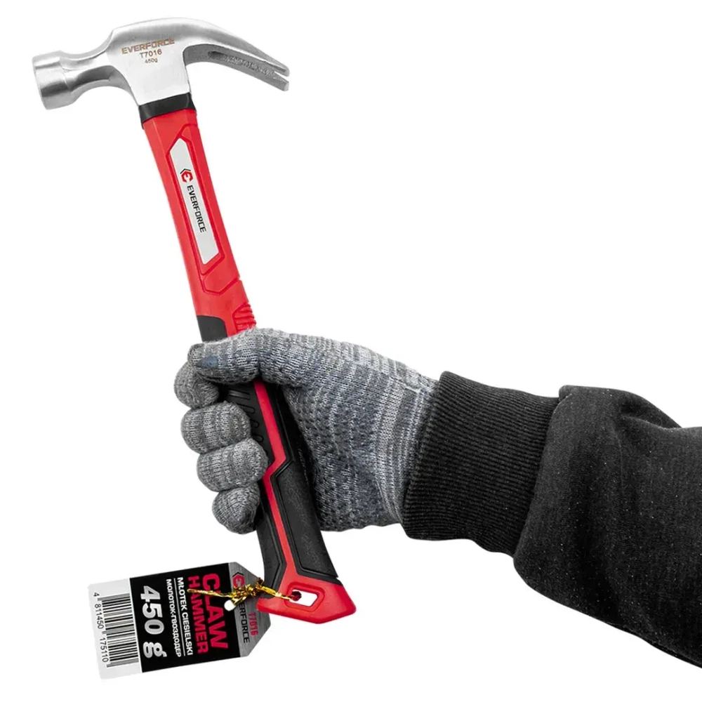 Молоток-гвоздодер 450гр. EVERFORCE EF-T7016
