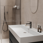 Смеситель для раковины 40k MIXLINE ML15-04GR б/отв п/гайку (без подводки) ГРАФИТ