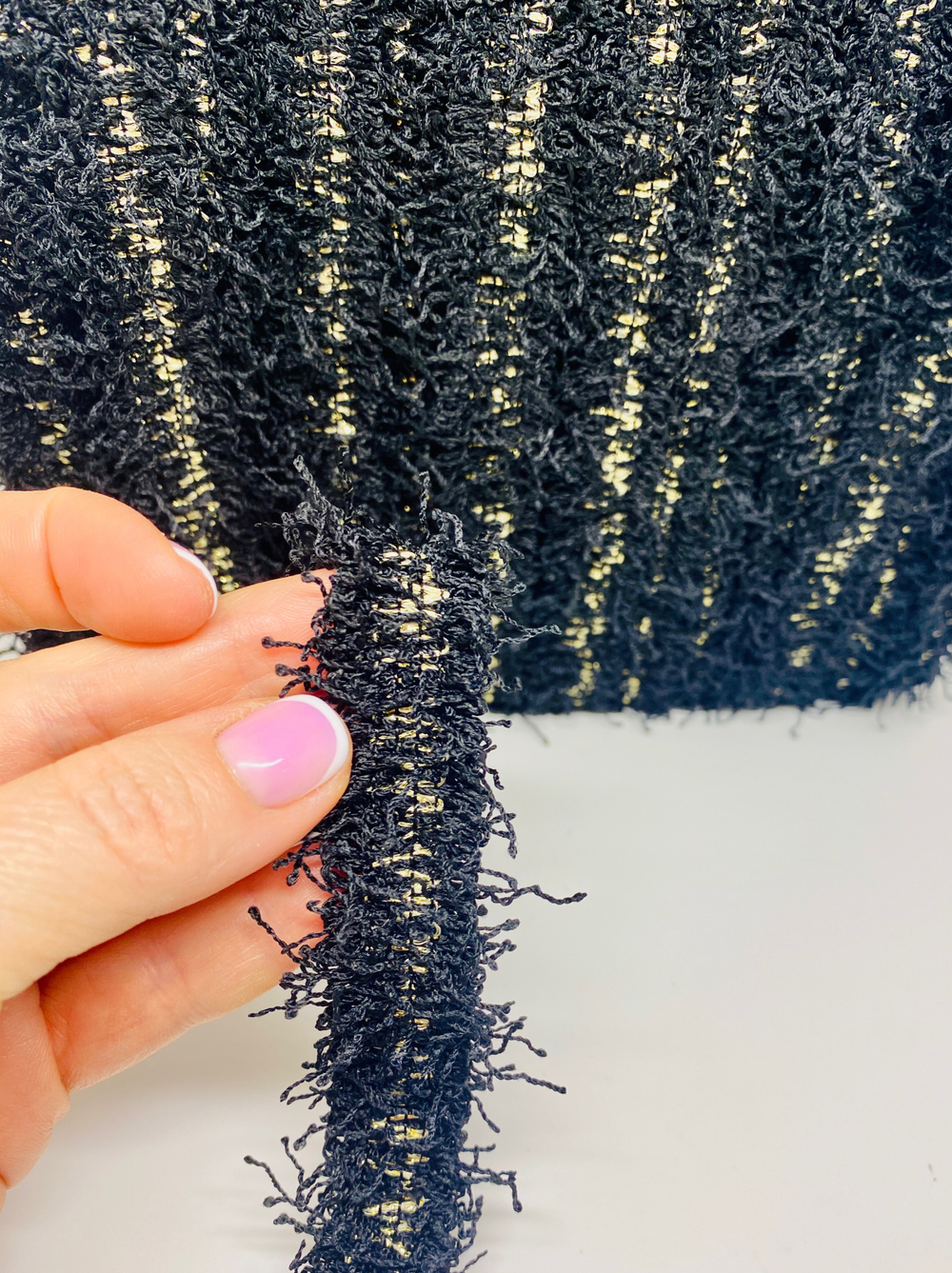 Тесьма отделочная твидовая с люрексом ш - 20мм 1 м