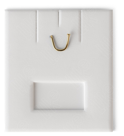 Вкладыш 03/наклонный/для серег/подвески/2 прорези/крючок/окошко для бирки/прорезь для