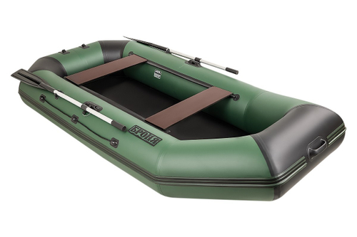 Броня-280 М зеленый-черный (лодка ПВХ с усилением)