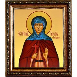 Мария Грошева послушница, преподобномученица. Икона на холсте.