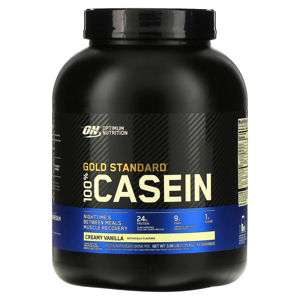 Optimum Nutrition, Gold Standard® 100% Casein, ванильный вкус, 1,75 кг (3,86 фунта)