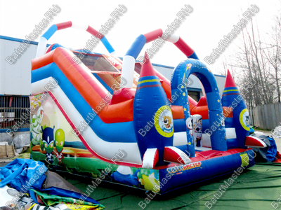 Надувная горка "Лунатик", размер 5*4*4,5 м.