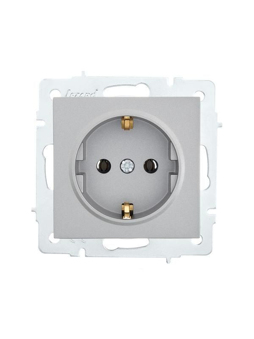 VESNA 742 3588 121В Розетка б/з бакалит платина (механизм)