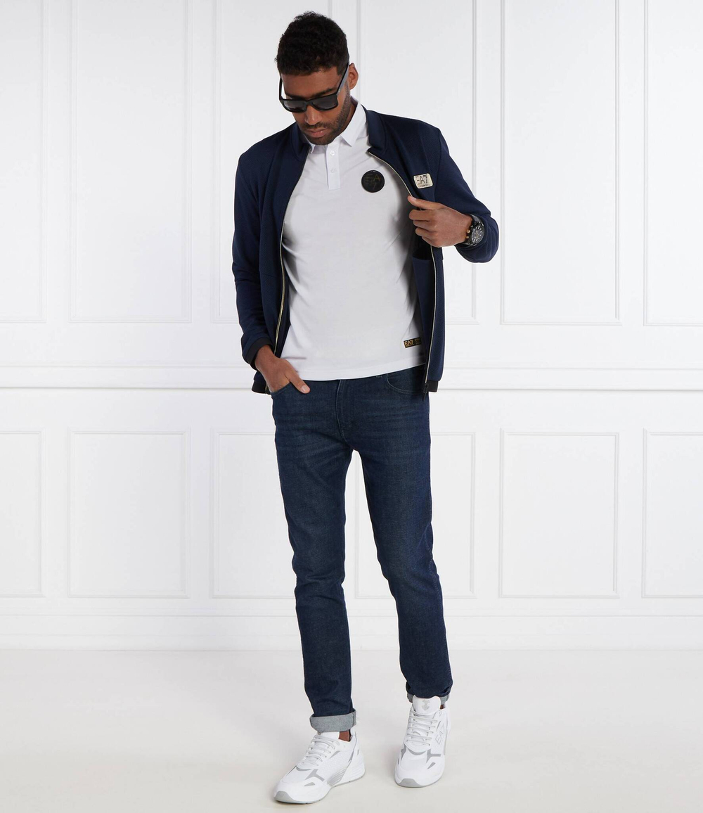 Поло EA7 - белый(3DPF21 PJRGZ)