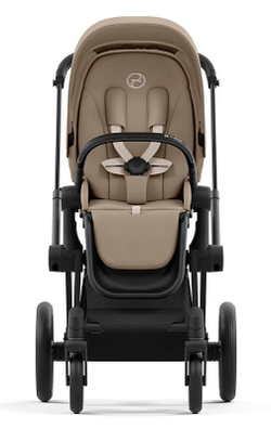 Коляска 3 в 1 Cybex Priam IV Matt Black complete и автокресло Aton B2 i-Size Volcano Black Cozy Beige