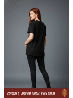 Футболка с вышивкой черная Я жив