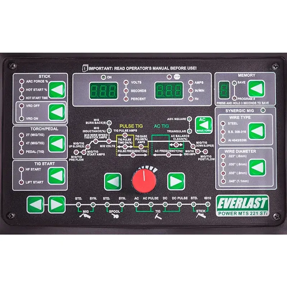 EVERLAST PowerMTS 221STI инверторный сварочный полуавтомат 2EV221MTS