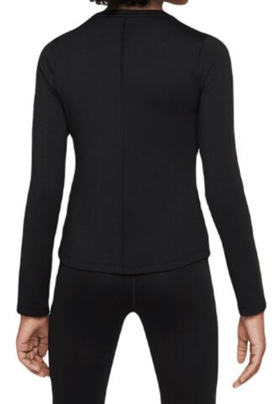 Футболка для девочки теннисная Nike Therma-Fit One Long Sleeve Training Top - black/white