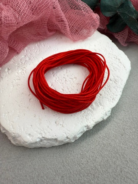 Шнур для плетения браслетов 0,8 мм, Красный (5 м)