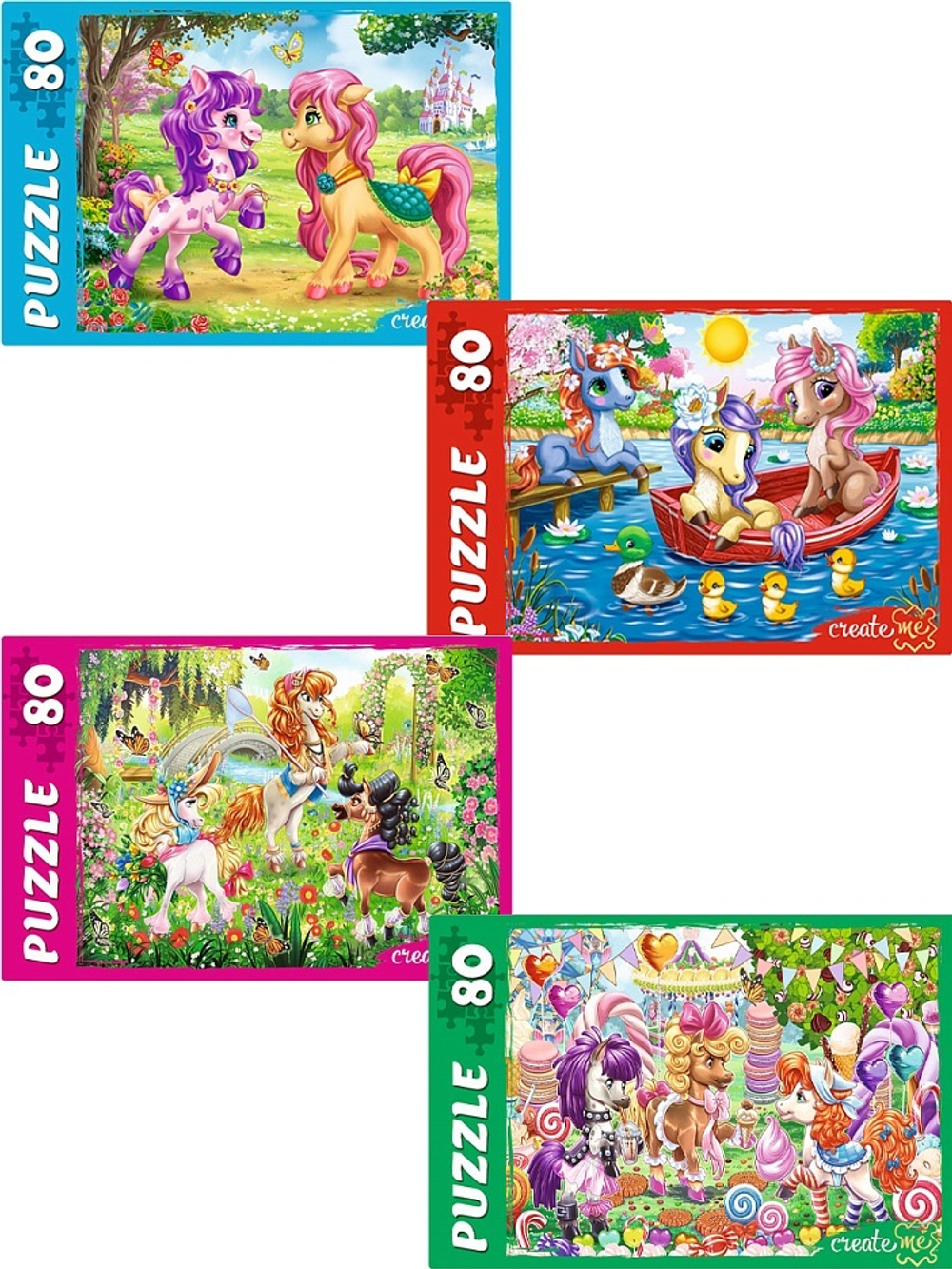 Пазлы 80 элементов 163*225мм. "Пони"