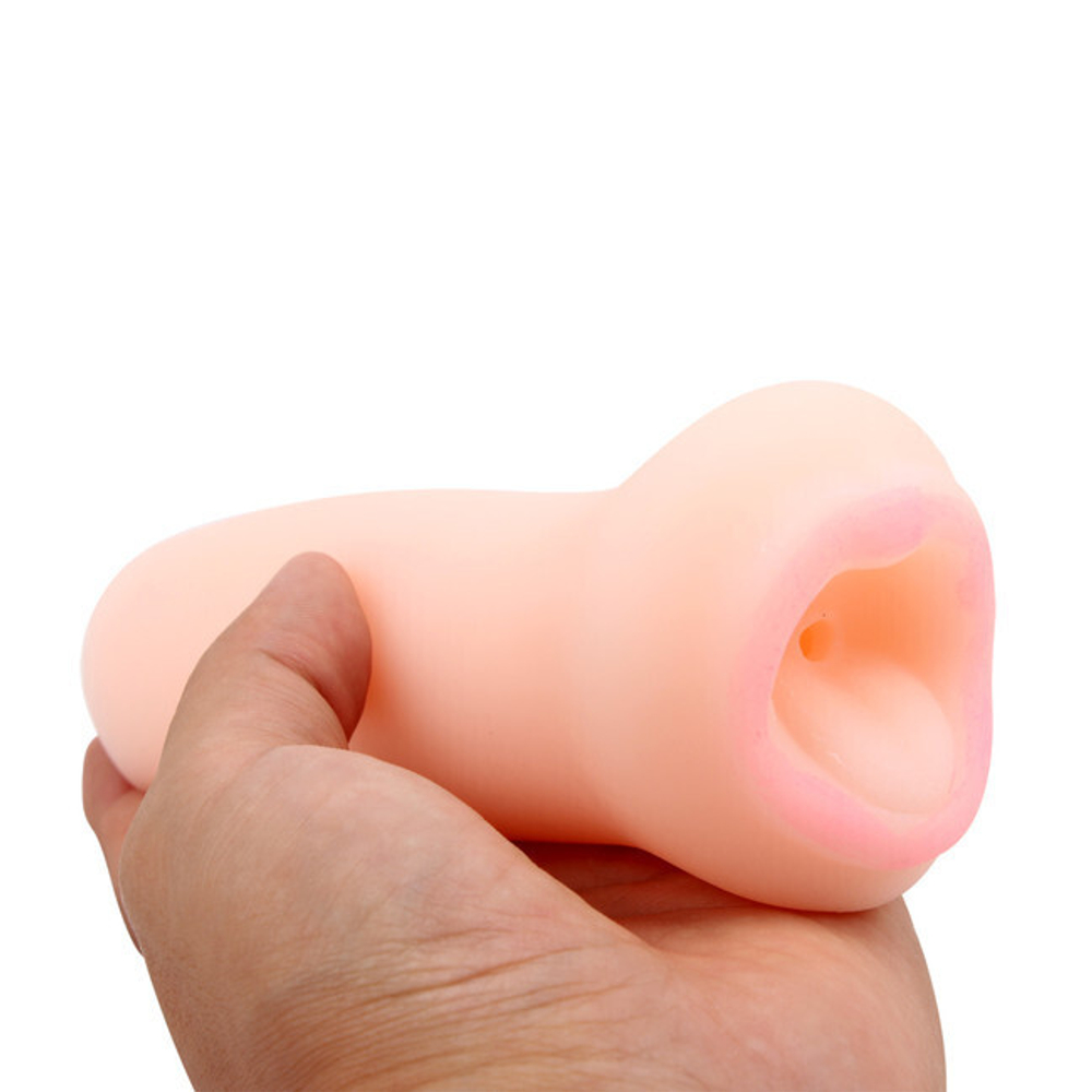 Мастурбатор в форме женского ротика (Цвет: телесный)