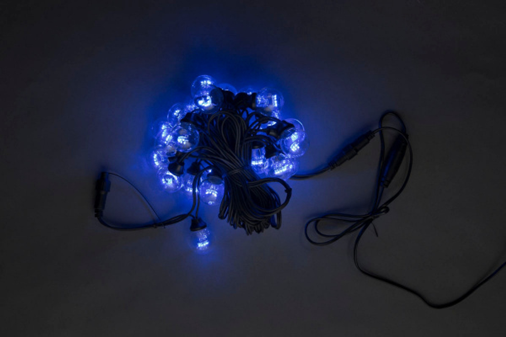 LED-2BLR-50CM-10M-240V-B, Белт-лайт с лампами, синий/черный пр.