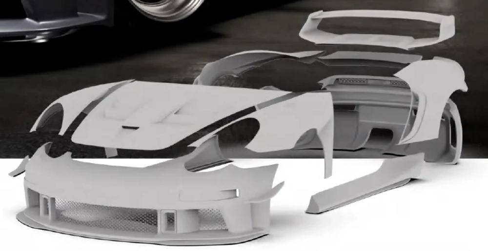 Обвес Tiganism Stuka на Porsche Boxster/Cayman 987.1 987.2 Порше Кайман карбоновый тюнинг