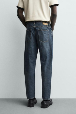 ZARA ДЖИНСЫ SLIM TAPERED FIT, СИНИЙ