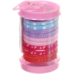 Резинки для волос детские в тубе 10шт «ЗАБАВА», цветочки, цвет как на фото, d-4см (наклейка Кокетка)