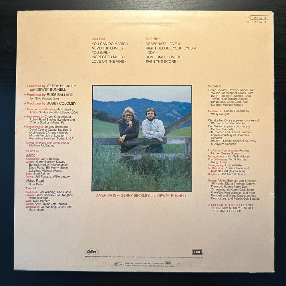 America- View From The Ground (Голландия 1982г.)