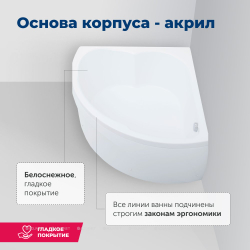 Акриловая ванна Aquanet (Акванет) Fregate 120x120 с каркасом