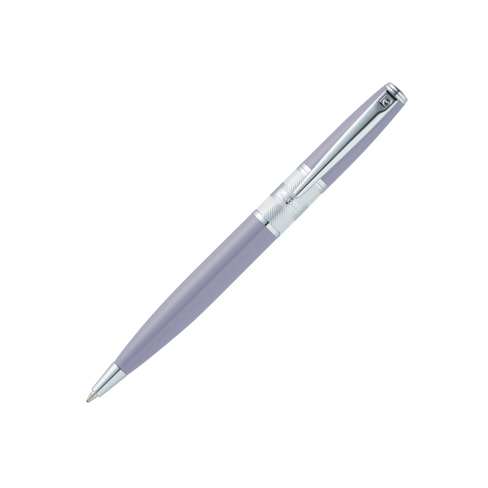 Подарочная лиловая латуневая шариковая ручка с поворотным механизмом Pierre Cardin BARON PC2215BP в подарочной коробке