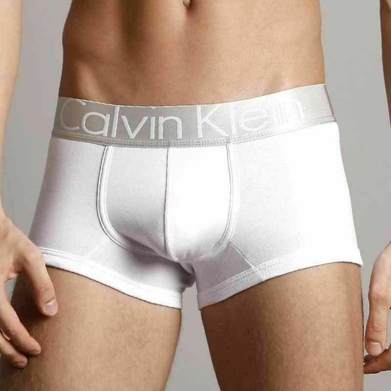 Мужские трусы боксеры белые Calvin Klein Steel White