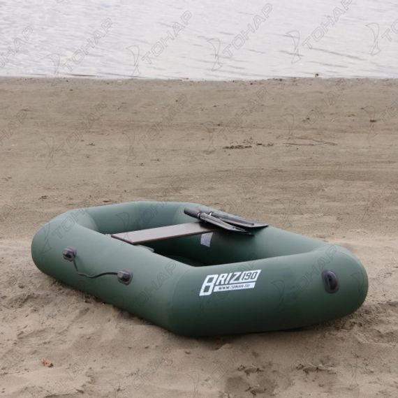 Лодка Тонар Бриз 190 (гребки + жесткое сиденье) зеленый