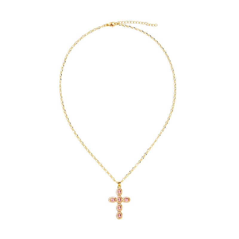 Колье Веселый Крестик – Фиолетовое