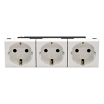 Тройная розетка Viva белая DKC