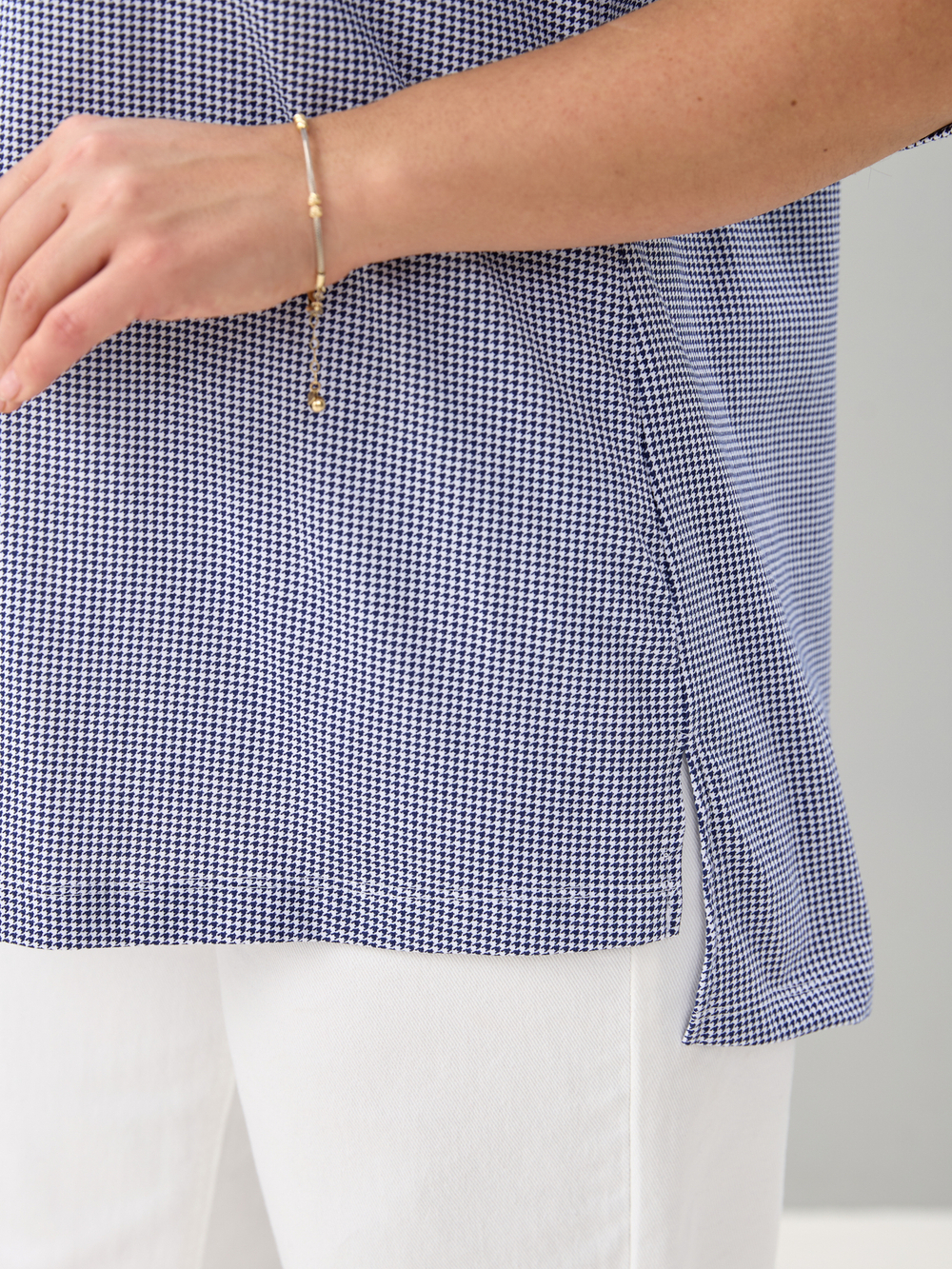 Блузка БЛ-131/гусинаялапка-синий