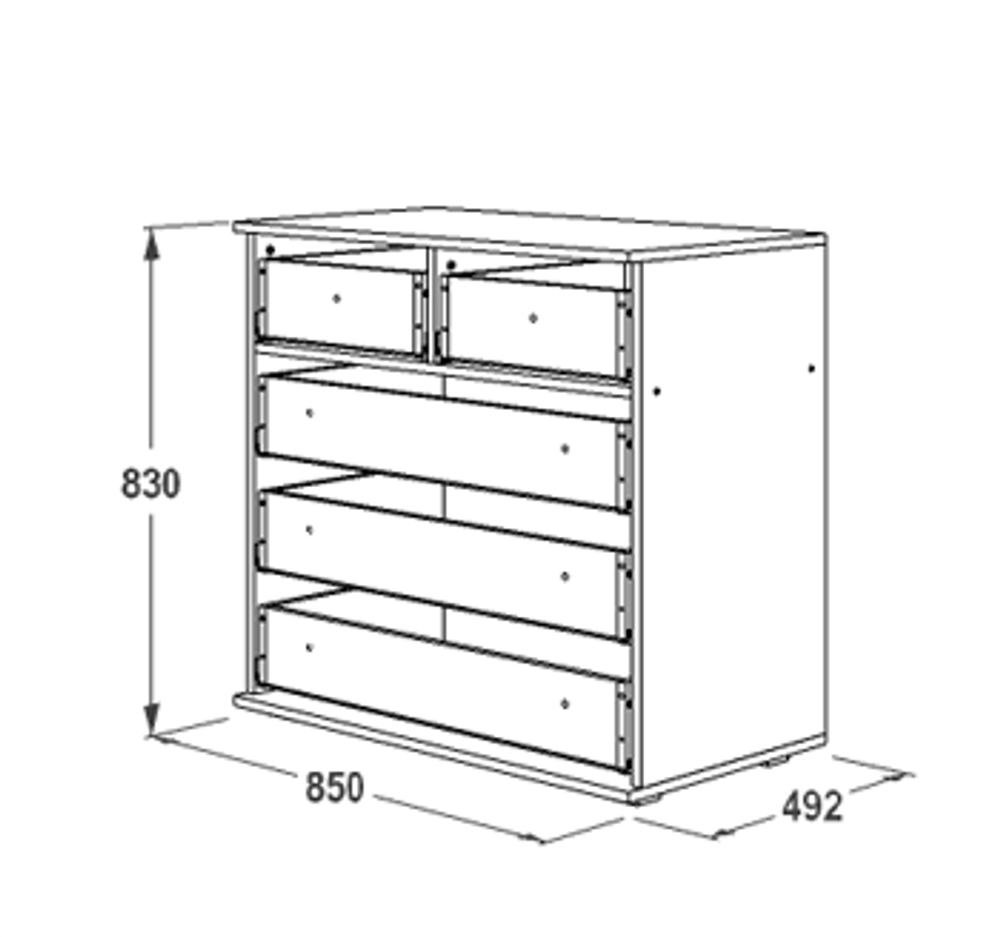 Комод "Ольга-14" № 1 (дуб сонома), ЛДСП/МДФ, Фант-мебель, г. Волжск