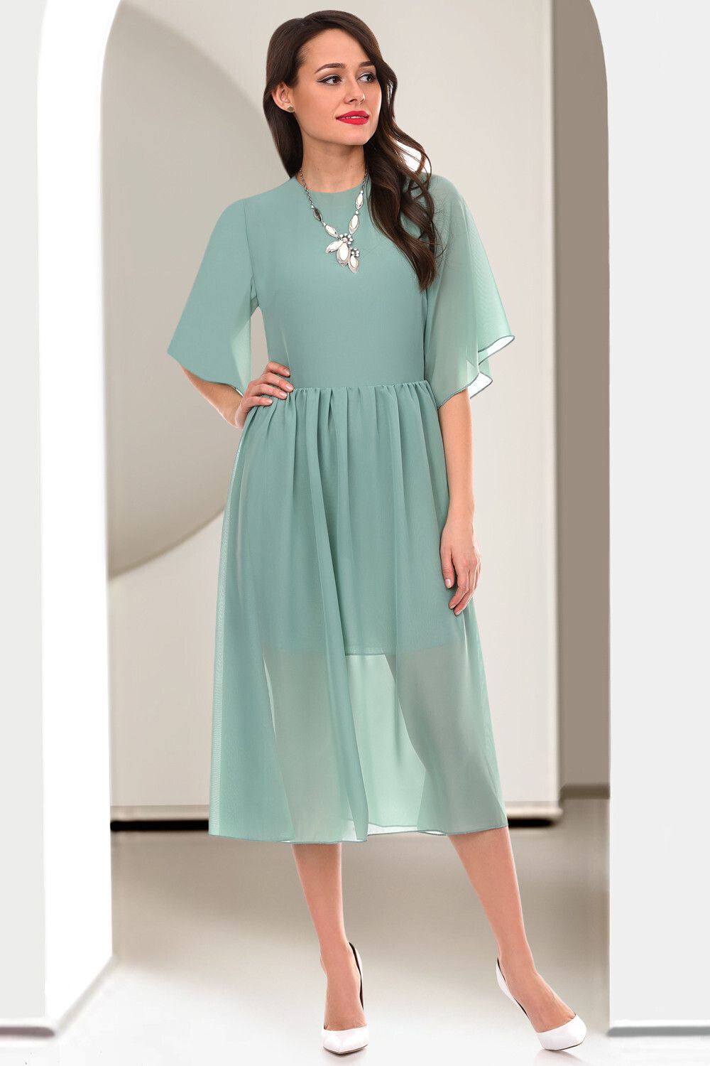 Платье Фортуната (олива) Brividi (Акция)