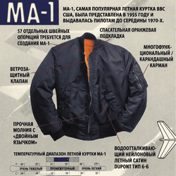 MA-1 Alpha Flight Jacket(т.синяя - r.blue)