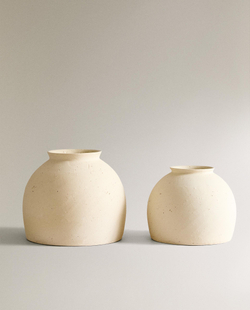 Zara Home Ваза из керамики, цвет белый, 13.2 см