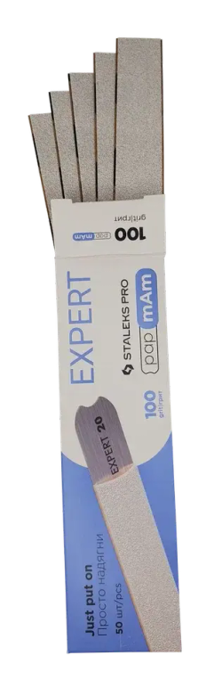 Сменные файлы для пилки прямой EXPERT 22 100 грит STALEKS, 50 шт