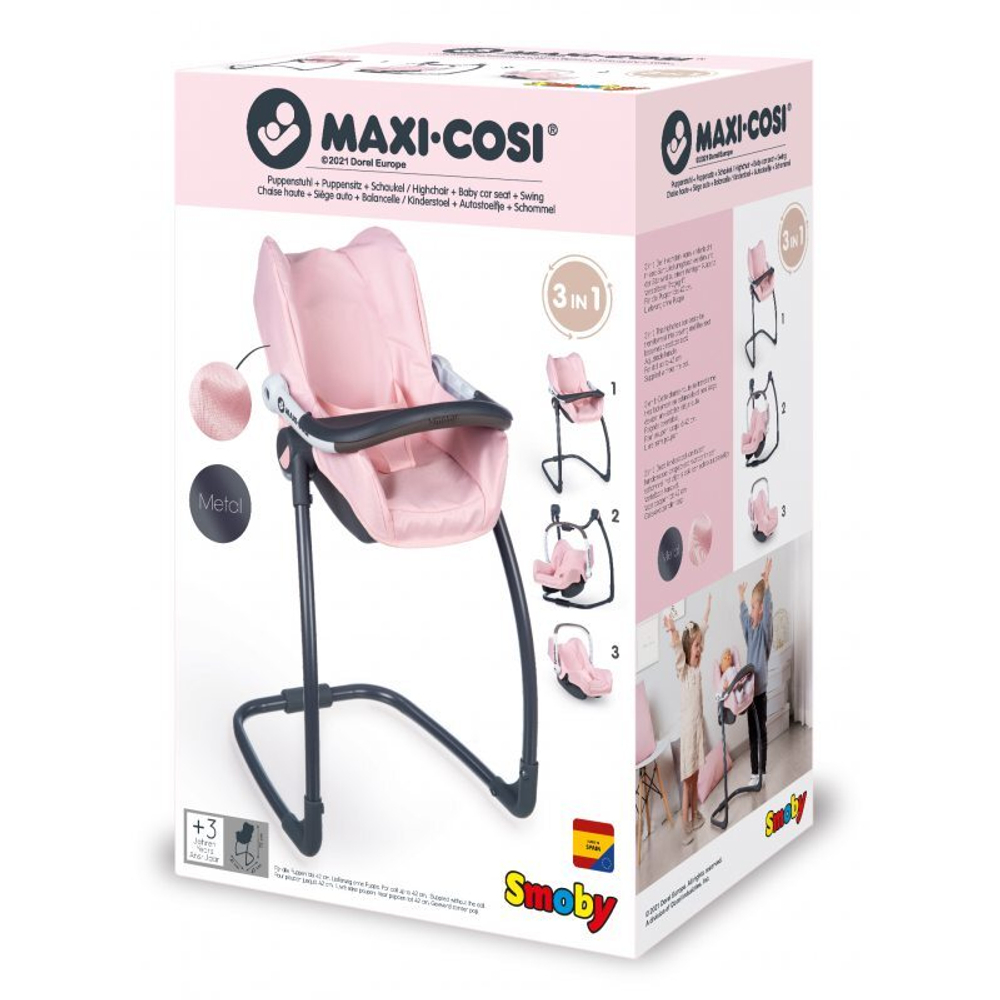 Smoby Maxi-Cosi Quinny - стульчик для кормления, качели, переноска 3-в-1 240235