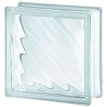 Стеклоблок Vitrablok Диагональная Волна 19x19x8 - Бесцветный